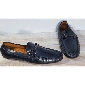 HENRY FERRERA PRINCE MEN'S SHOES BLACK SLIP ON COMFORT LOAFERS SIZE 11